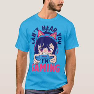 Camiseta Não Te Ouço, Estou A Jogar Engraçada Animação De J