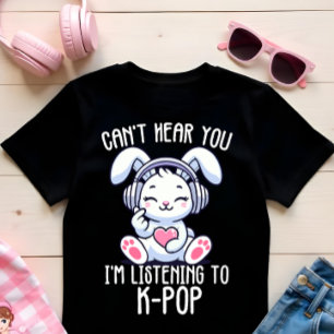 Camiseta Não te ouço, estou a ouvir o dedo do coelho do pop