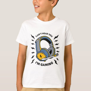 Camiseta Não te ouço, estou jogando games (frente e Ck Desi