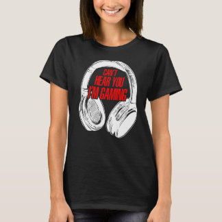 Camiseta Não te ouço, estou jogando jogos