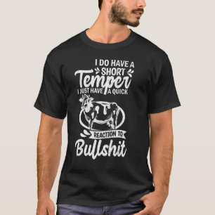 Camiseta Não Tenha Mau Gênio Vacas Fofas Animal Gráfico