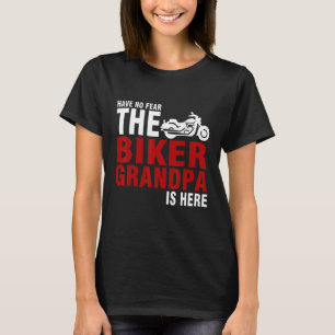 Camiseta Não Tenha Medo Que O Vovô Biker Está Aqui Vintage