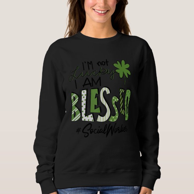 Camiseta Não tenho sorte de ser abençoado assistente social (Frente)