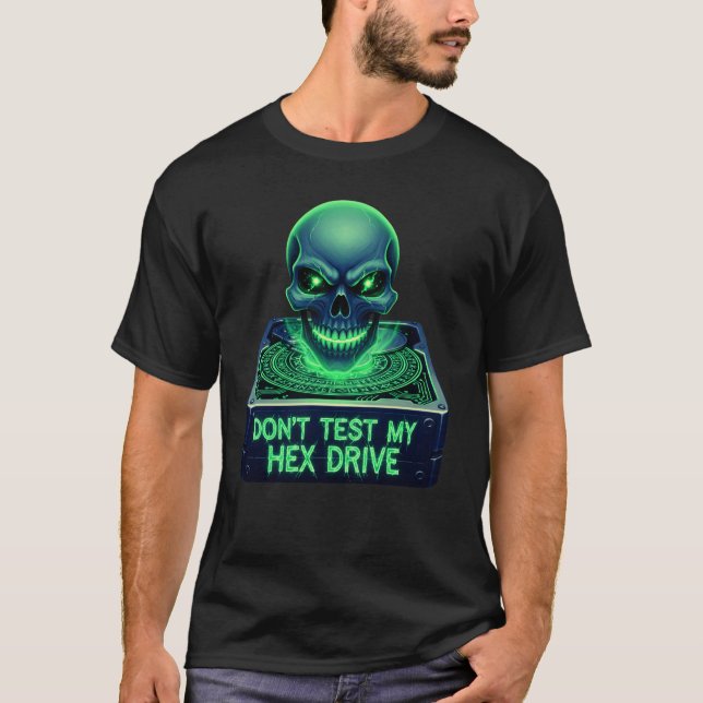 Camiseta Não Teste Meu Drive Hexagonal (Frente)