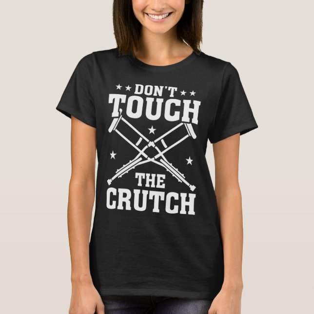 Camiseta Não Tocar a Muleta Ossos Quebrados (Frente)