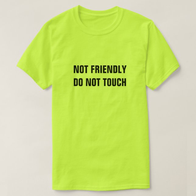 CAMISETA NÃO TOQUE COM AMIGOS (Frente do Design)
