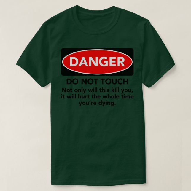 CAMISETA NÃO TOQUE EM AVISO (Frente do Design)