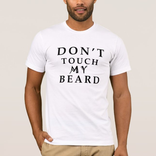 Camiseta Não toque na minha barba (Frente)