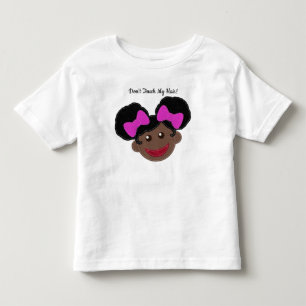 Camiseta Não toque no meu cabelo   Afro Puff Girl Cute