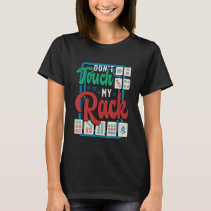 Camiseta Não toque no meu jogo de Conselho Mahjong Shufflin