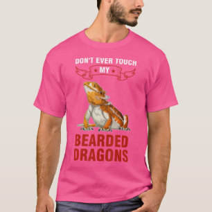 Camiseta Não Toque Nunca Nos Meus Dragões Barbudo Dragão Ba
