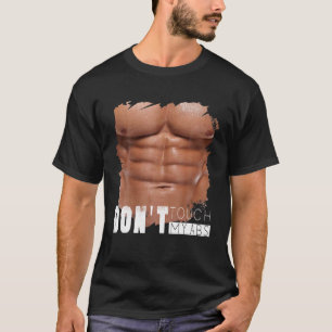 Camiseta Não toques no meu abdominal, Falso Engraçado, Ar