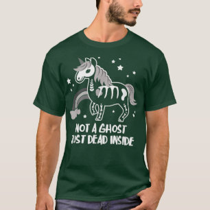 Camiseta Não Um Fantasma Apenas Morto Dentro Skeleton De Ha