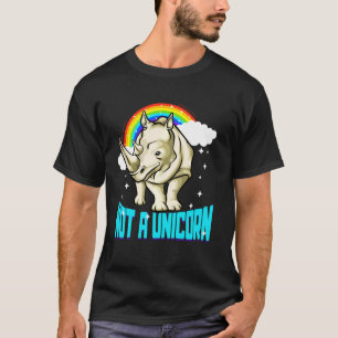 Camiseta Não Um Rinoceronte Unicórnio Arco-Íris Engraçado R