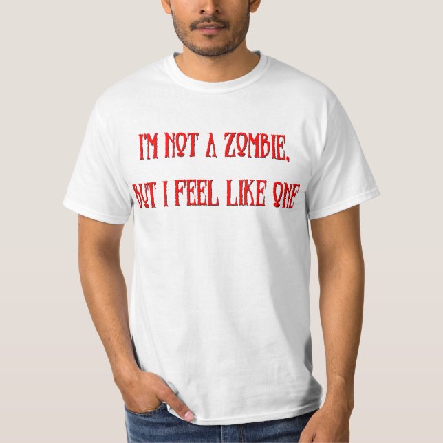 Camiseta Não um zombi (Frente)