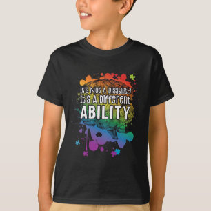 Camiseta Não Uma Deficiência Um Autismo Diferente De Habili