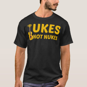 Camiseta Não Usa Nukes Engraçado Ukulele Guitar Player