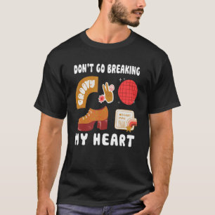 Camiseta Não vá quebrar meu músico de rock 80s e Bo