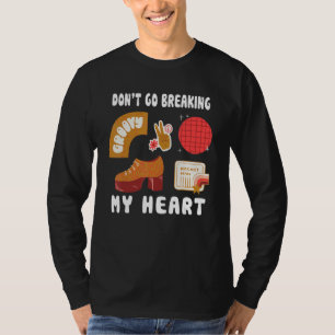 Camiseta Não vá quebrar meu músico de rock 80s e Bo