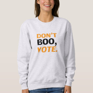 Camiseta "Não vaias, vota" preto, cor de laranja, branco, 