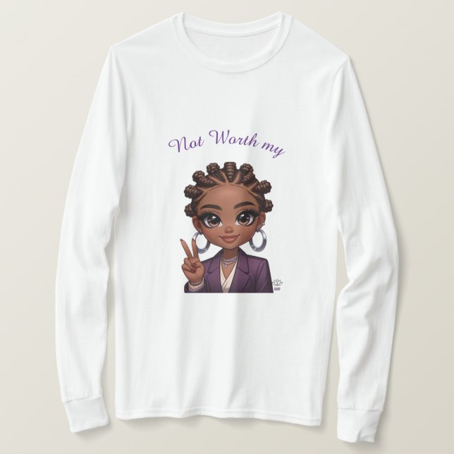 Camiseta Não vale a pena a minha paz (Frente do Design)