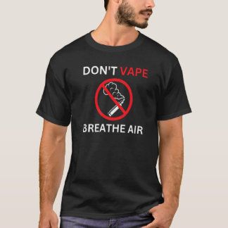 Camiseta Não Vape Respire o prêmio de ar anti-vibração