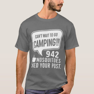 Camiseta Não Vê a Hora de Ir Acampar Mosquitos Aventura Div