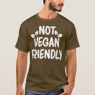 Camiseta Não Vegan Friendly Meatless Vegans Engraçado Veget
