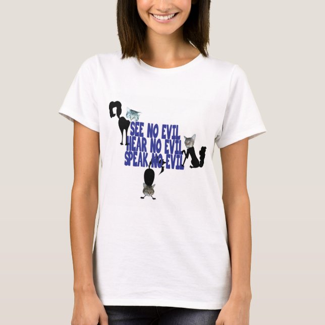 Camiseta Não veja nenhum mau 1 (Frente)