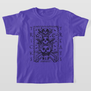 CAMISETA NÃO VEJA NENHUMA TRITURA DE ESQUELETO DE MAU CEMET