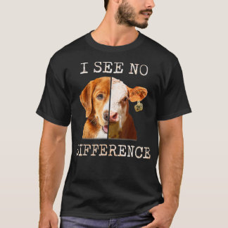 Camiseta Não Vejo Diferença De Vaca E Cão De Vegão Vegetari