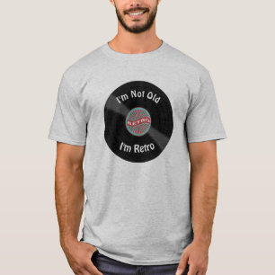 Camiseta Nao velho eu sou registro de vinil retro