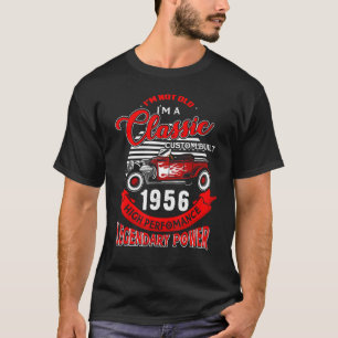 Camiseta Não Velho Sou Clássico 1956 66º Aniversário Po