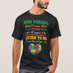 Camiseta Não Verbal não significa que eu não tenho nada a d
