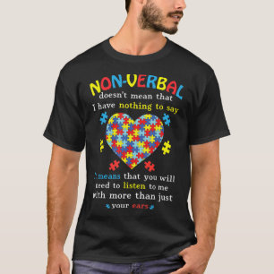 Camiseta Não verbal não significa que não tenho nada a d