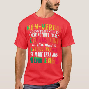 Camiseta Não verbal não significa que não tenho nada a dize