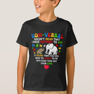 Camiseta Não-verbil não significa que eu não tenho nada de 
