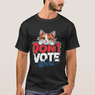 Camiseta Não Voto Gato Idiota, Criança, Lady Funny Kamala 2