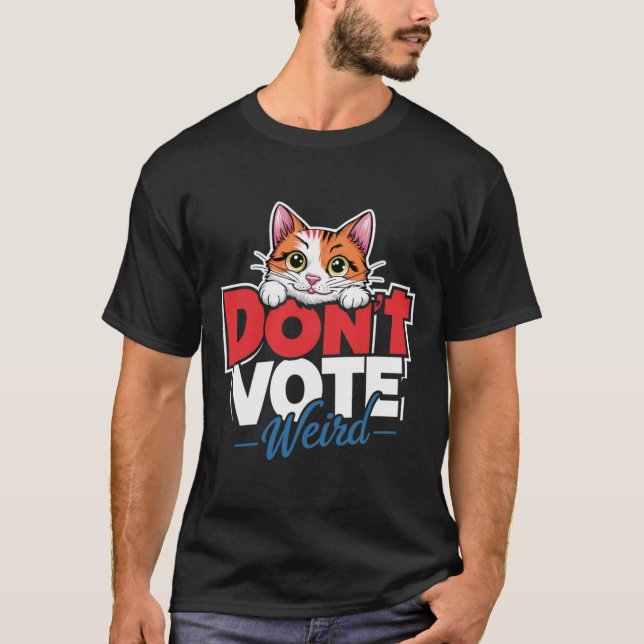 Camiseta Não Voto Gato Idiota, Criança, Lady Funny Kamala 2 (Frente)