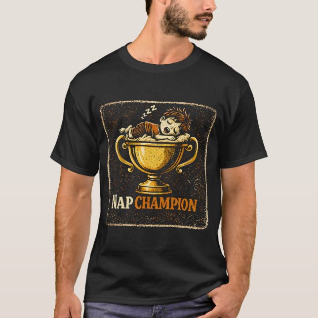 Camiseta Nap Champion – Elite Sleeping Humor Pride Tee (Frente)
