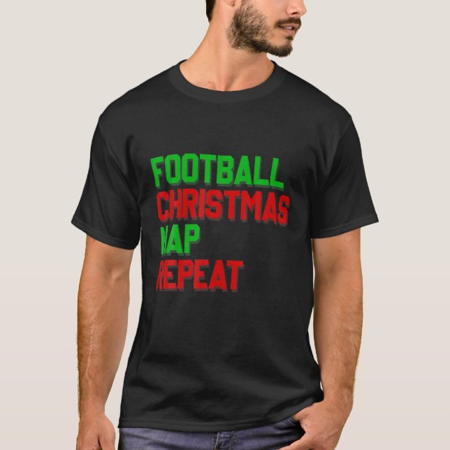 Camiseta Nap De Natal De Futebol E Repetir A Citação De Xma (Frente)