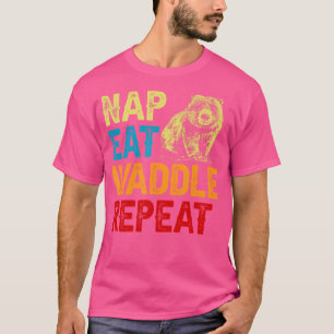 Camiseta Nap Eat Waddle Wombat Proprietário de animais aust