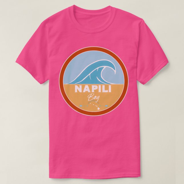 Camiseta Napili Bay Beach Hawaii Pacific Ocean Beach Waves (Frente do Design)