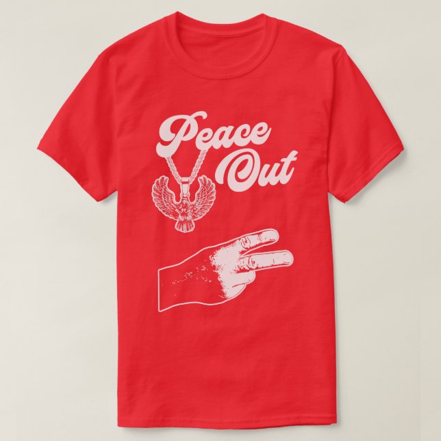 Camiseta Napoleão Dynomite Kip Peace Out (Frente do Design)