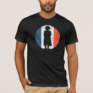 Camiseta Napoleon Bonaparte - French Flag Silhouette