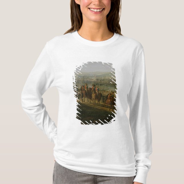 Camiseta Napoleon Bonaparte que visita o acampamento em (Frente)