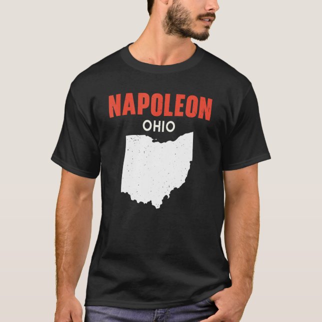 Camiseta Napoleon Ohio EUA State America Viagem Ohioan (Frente)