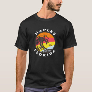 Camiseta Nápoles Flórida Férias Souvenir Colorful Ocean Wa
