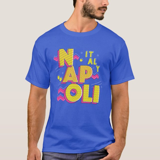 Camiseta Napoli, Itália 90s Throwback // Retro Nápoles Lega (Frente)