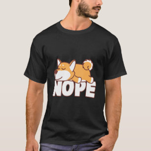 Camiseta Napping shiba inu presente de nope preguiçoso e